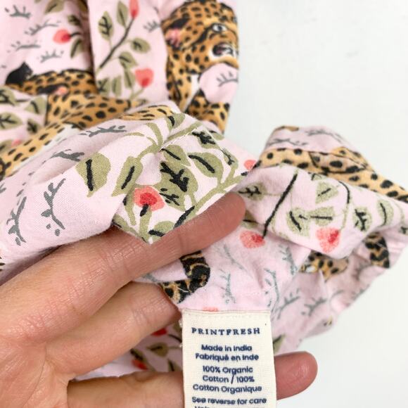 Printfresh Leopard Print Pajama Set in White and Brown - Picture 7 of 11